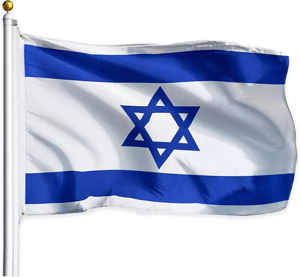 味方される単一/倍3x5ftイスラエルの国旗ポリエステル世界の旗を印刷する